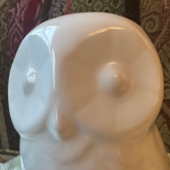 Vintage Elegant White Ceramic Owl Figurine 5.5” - Picture 2 of 6